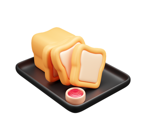 Bread And Sauce  3D Icon