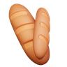 bread loaf emoji 3d