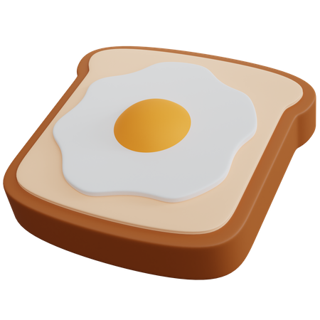 Bread Omelets  3D Icon