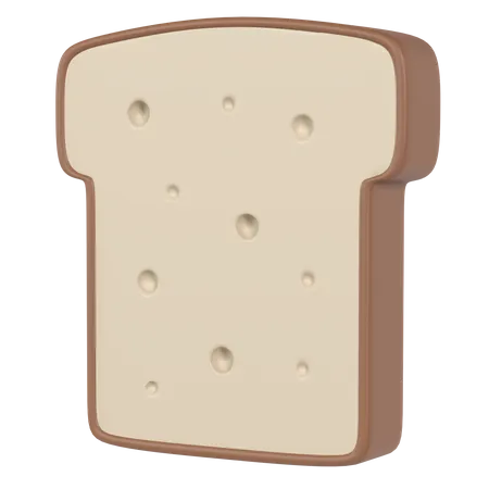 Bread slice  3D Illustration