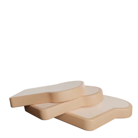 Bread Slice 3D Illustration