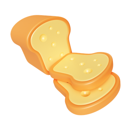 Bread Slice  3D Icon