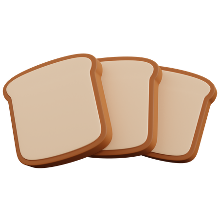 Bread Slice 3D Icon