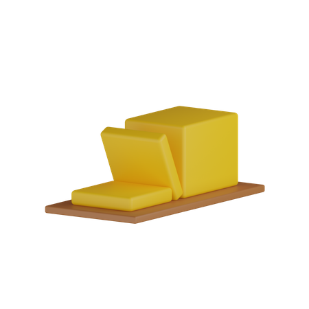 Bread Slice 3D Icon