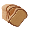 bread slices 3d logos