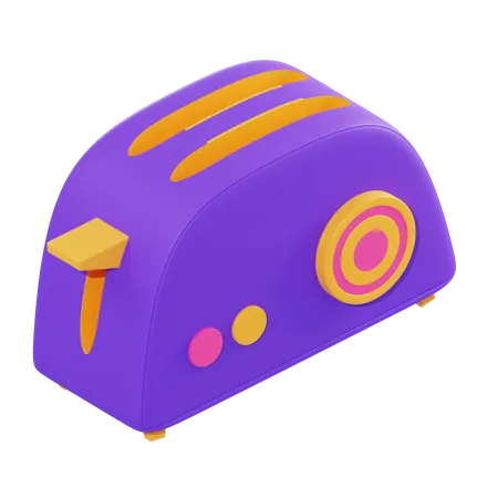 Bread Toaster  3D Illustration