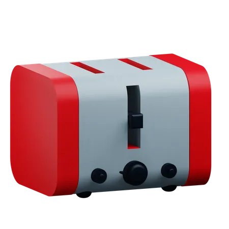 3 D Toaster Illustration With Transparent Background 3D Icon