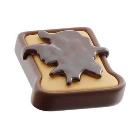 Bread with chocolate  3D Icon