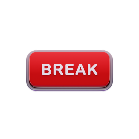 Break button  3D Icon