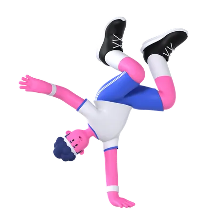 Break Dancer  3D Illustration