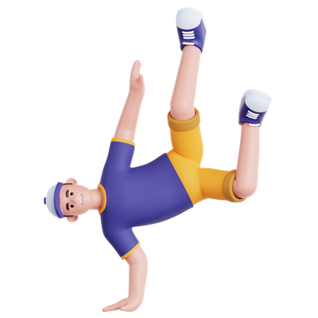 Breakdance  3D Illustration