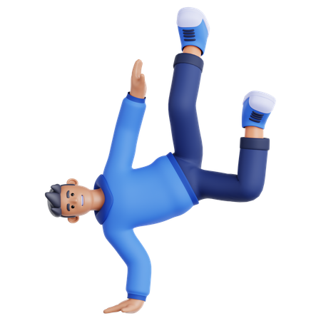 Break dance  3D Illustration