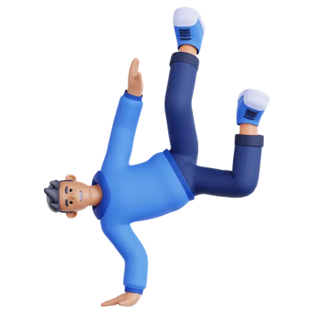 Break dance  3D Illustration