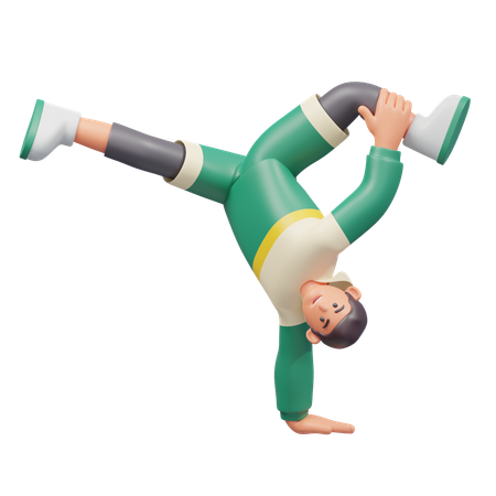 Breakdance Move  3D Illustration