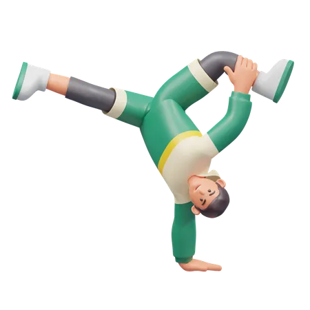 Breakdance Move  3D Illustration