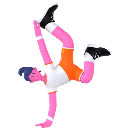 Breakdancer  3D Illustration