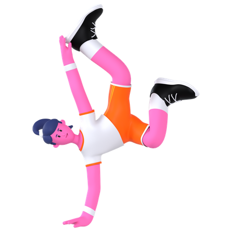 Breakdancer  3D Illustration