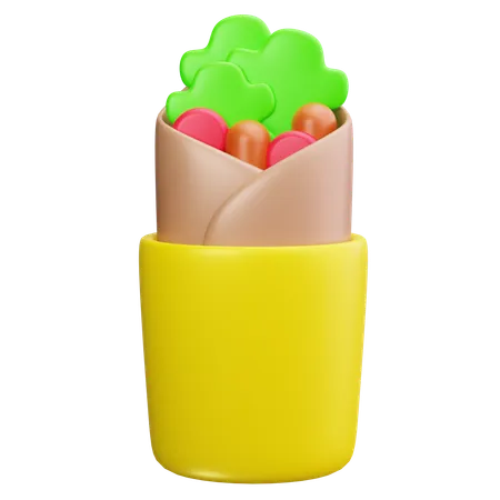 Breakfast Burrito  3D Icon