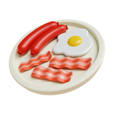 Breakfast Plate  3D Icon