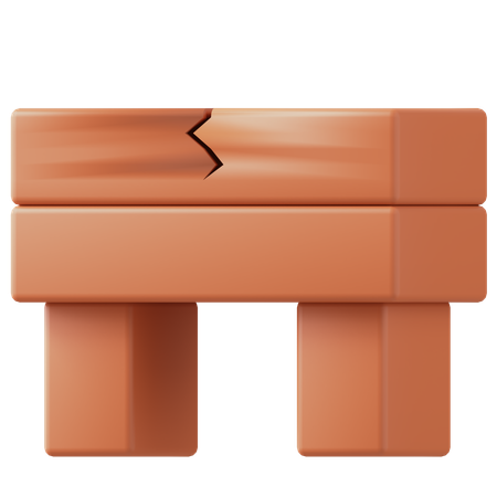 Breaking Brick  3D Icon