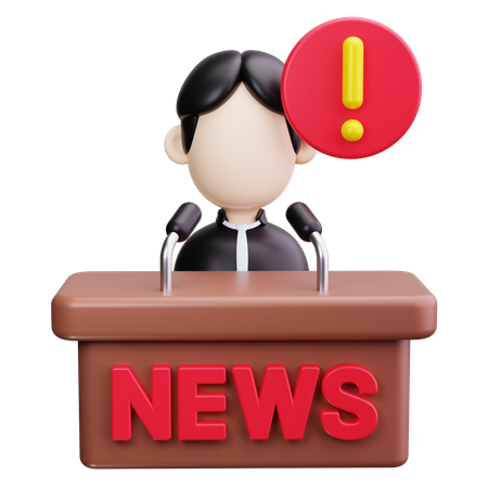 Breaking news  3D Icon