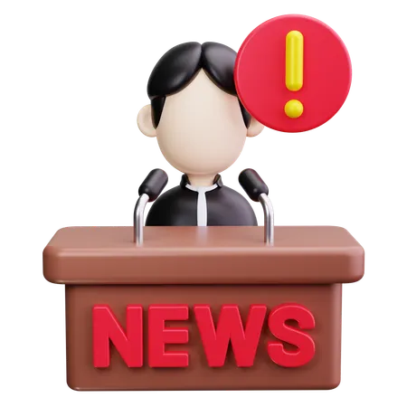 Breaking news  3D Icon