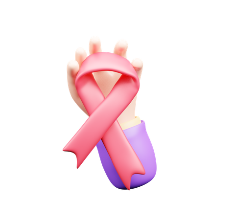 Breast Cancer Ribbon  3D Icon