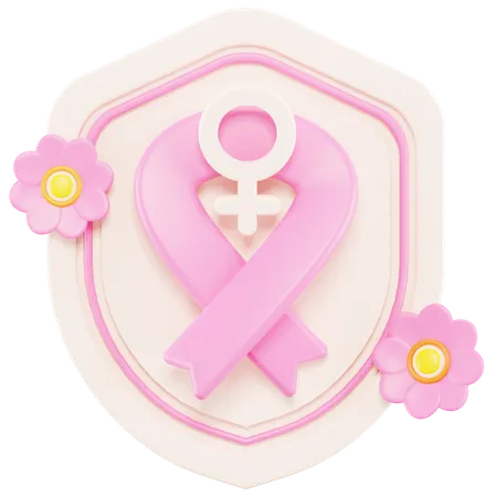 Breast Cancer Ribbon  3D Icon