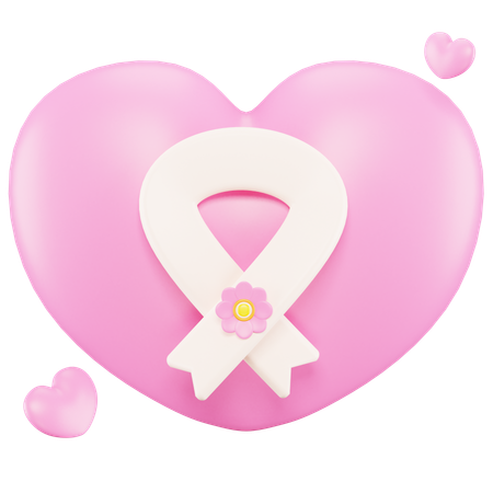 Breast Cancer Ribbon  3D Icon