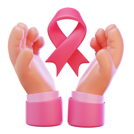 Breast Cancer Ribbon  3D Icon