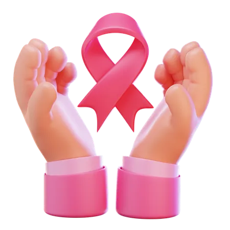 Breast Cancer Ribbon  3D Icon