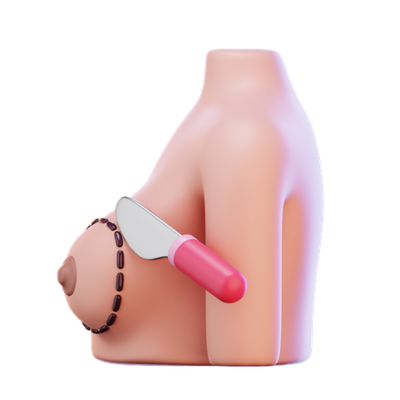 Breast Cancer Surgery  3D Icon