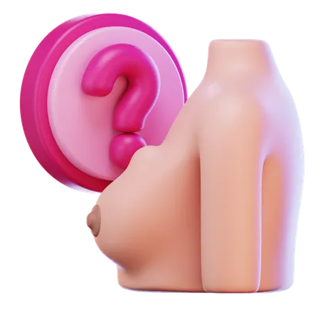 Breast Cancer Warning  3D Icon