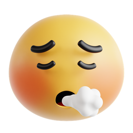 Breathe In Emoji  3D Icon