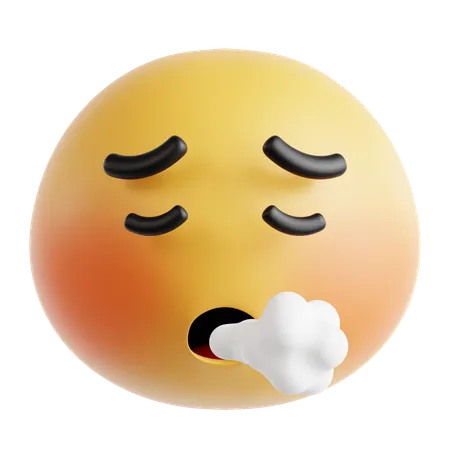 Breathe In Emoji  3D Icon