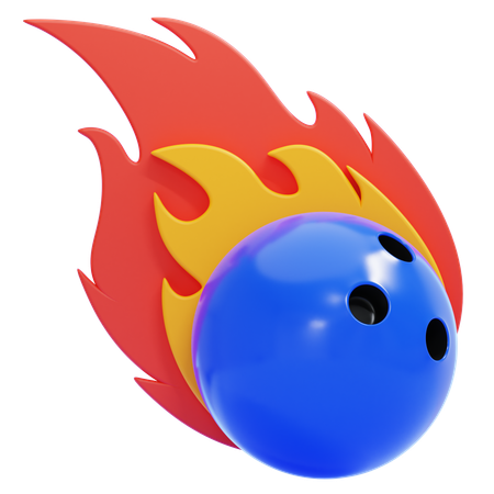 Brennende Bowlingkugel  3D Icon
