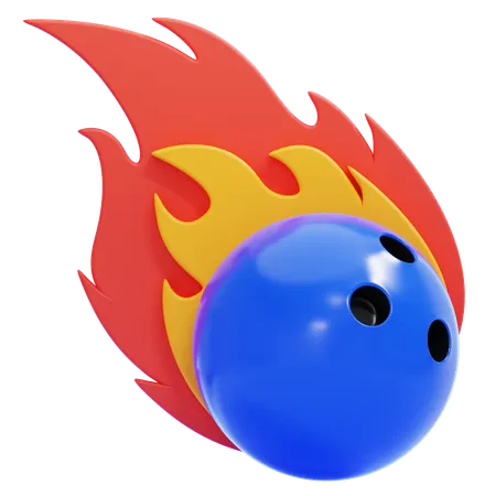 Brennende Bowlingkugel  3D Icon