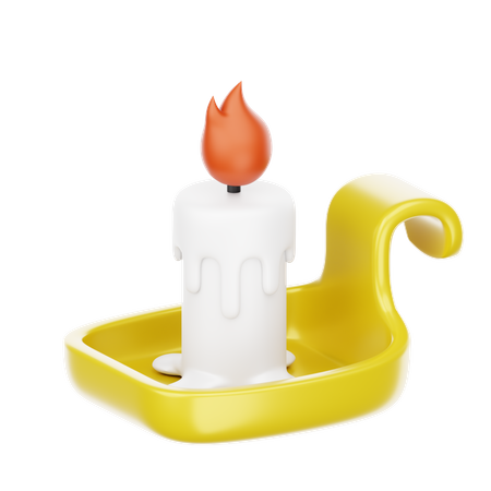 Brennende Kerze  3D Icon