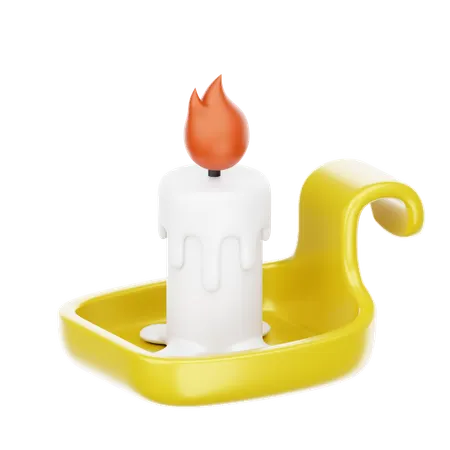 Brennende Kerze  3D Icon