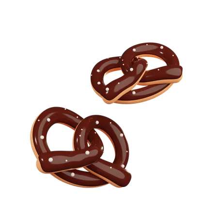 Brezel  3D Illustration