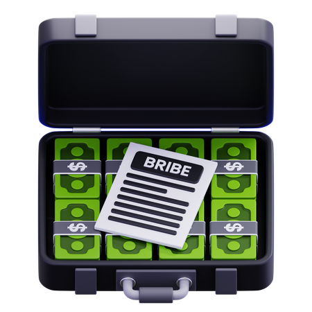 Bribe briefcase  3D Icon