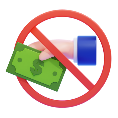 Bribery Prevention  3D Icon
