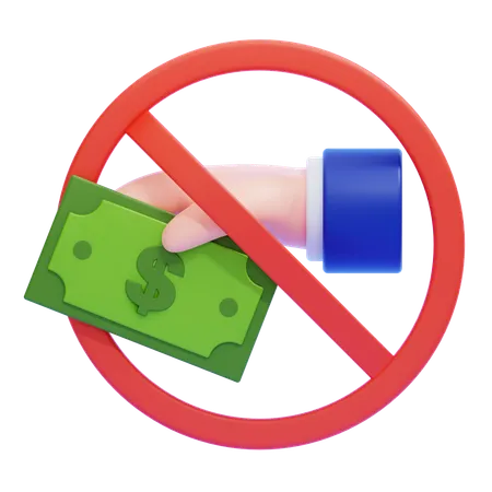 Bribery Prevention  3D Icon