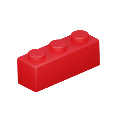 Brick 1x3  3D Icon