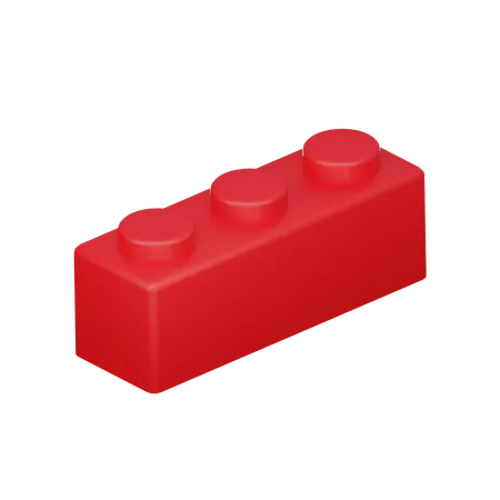 Brick 1x3  3D Icon