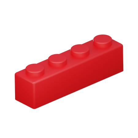 Brick 1x4  3D Icon