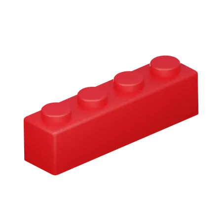 Brick 1x4  3D Icon