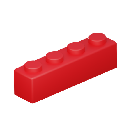 Brick 1x4  3D Icon