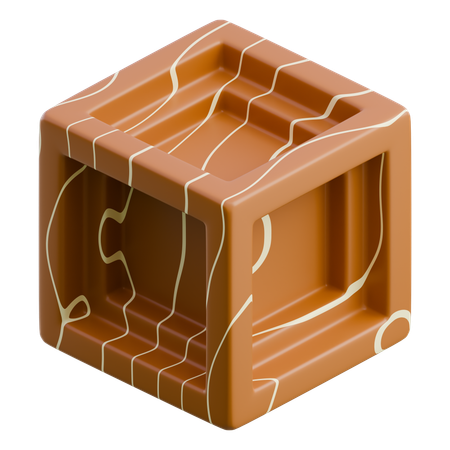 Brick Block With Reinforced Structure  3D Icon
