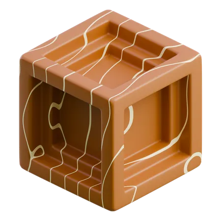 Brick Block With Reinforced Structure  3D Icon